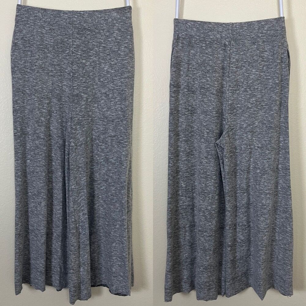 Free People Beach Women Size M Wide Leg Pull On Gray Pants Casual Louge Travel